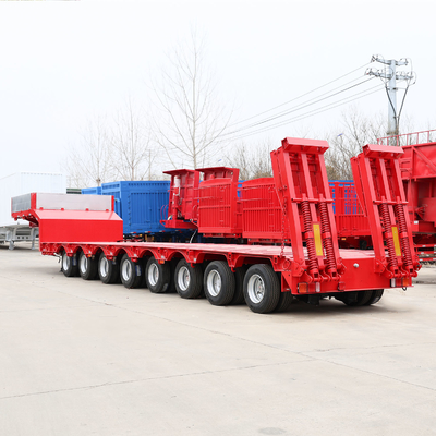 40t 50t 60t 100t Gooseneck Lowboy Low Bed Semi Trailer Dimensioni Lowbed Truck Trailer