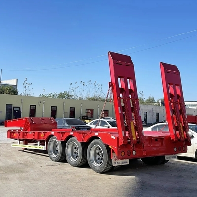 4 assi Low Bed Lowboy 60 tonnellate 80 tonnellate Semi camion rimorchio per lo spostamento di macchine pesanti