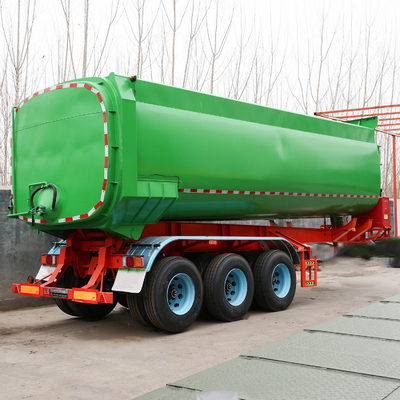3 assi U/forma quadrata Dumpper Dumping Tipper Hydraulic Side/Back/Rear/End Tipping Truck Semi-Dump Trailer