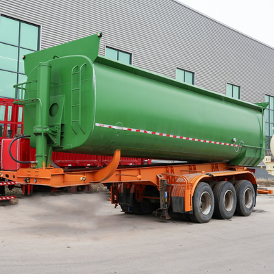 3/4 assi 60-80 tonnellate pesante tipper / dump truck semirimorchio con capacità motore 4-6L