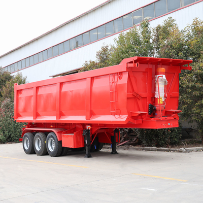40cbm 60 metri cubi Trattore elettrico per energia idraulica Finale posteriore di ribaltatore Semi-remolchio