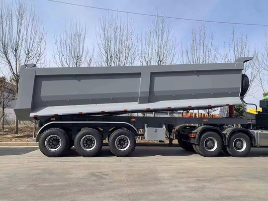 Capacità del motore 4-6L 6×4 ruota motrice in forma di U rimorchio a capovolgimento posteriore semirimorchio