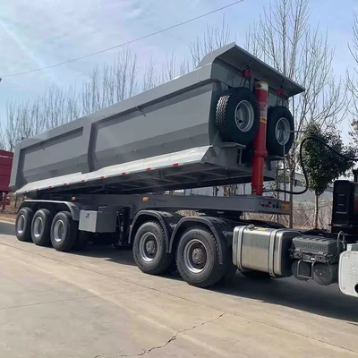 Capacità del motore 4-6L 6×4 ruota motrice in forma di U rimorchio a capovolgimento posteriore semirimorchio