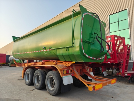 Capacità del motore 4-6L 6×4 ruota motrice in forma di U rimorchio a capovolgimento posteriore semirimorchio