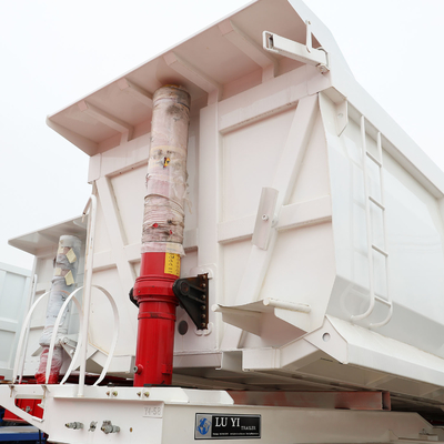 351-450hp Mezzo tubo retro Dump Truck rimorchio Tipper Semi rimorchio con 4 assi 40cbm 80tons
