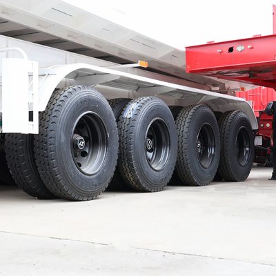 351-450hp Mezzo tubo retro Dump Truck rimorchio Tipper Semi rimorchio con 4 assi 40cbm 80tons