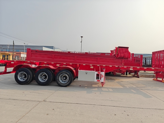 Sosposizione a molla a tre assi per rimorchio di piattaforma per rimorchio di camion pesanti da 40-60 tonnellate