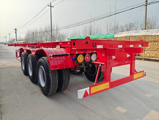 ISO/TS16949 Certificato 40FT 3 asse semirimorchio a telaio piatto telaio scheletrico rimorchio camion