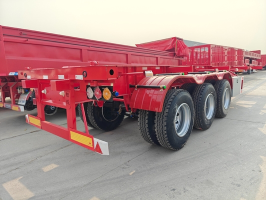40ft 45t Skeleton Truck Semi container Chassis Trailer con 12 pneumatici