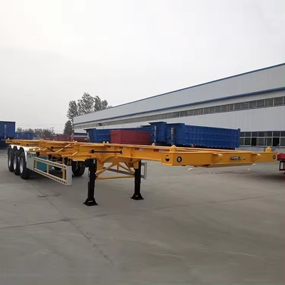 40ft 45t Skeleton Truck Semi container Chassis Trailer con 12 pneumatici