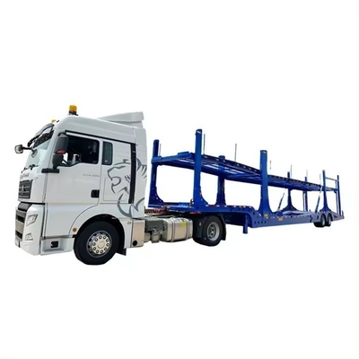 Medium Duty 2 Axles Single Wheeler Transport SUV Skeleton Flatbed Self Dump Tipping Car Carrier Truck Semi-trailer