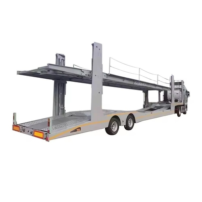 Medium Duty 2 Axles Single Wheeler Transport SUV Skeleton Flatbed Self Dump Tipping Car Carrier Truck Semi-trailer