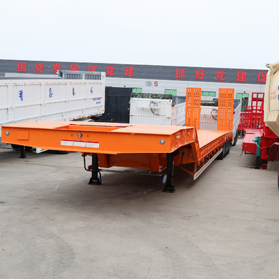 Flatbed 80ton Heavy Duty Low Loader/Lowbed/Lowboy Low Bed Trailer Truck Semi-trailer