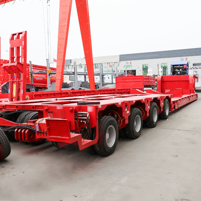 Flatbed 80ton Heavy Duty Low Loader/Lowbed/Lowboy Low Bed Trailer Truck Semi-trailer