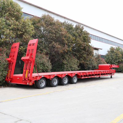 Flatbed 80ton Heavy Duty Low Loader/Lowbed/Lowboy Low Bed Trailer Truck Semi-trailer