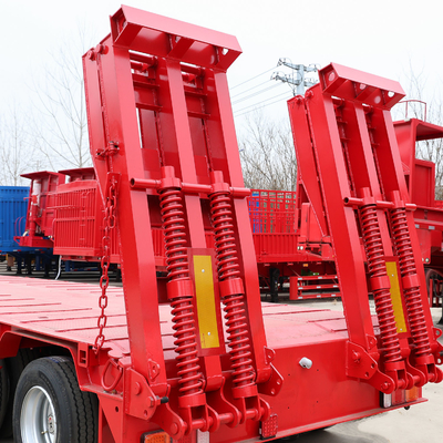 40t 50t 60t 100t Gooseneck Lowboy Low Bed Semi Trailer Dimensioni Lowbed Truck Trailer