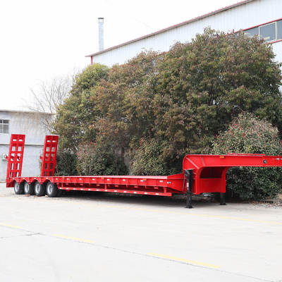 40t 50t 60t 100t Gooseneck Lowboy Low Bed Semi Trailer Dimensioni Lowbed Truck Trailer
