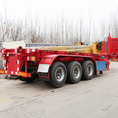 8000-9000mm Base delle ruote 3 Asse 40t 50t 60t 100t Colletto di gallina Lowboy Semi-remolchio letto basso