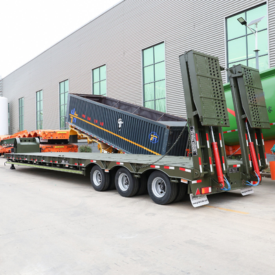 Capacità di carico di 50 t 2 assi/3 assi trattore rimorchio a letto basso camion con 8000-9000 mm base delle ruote