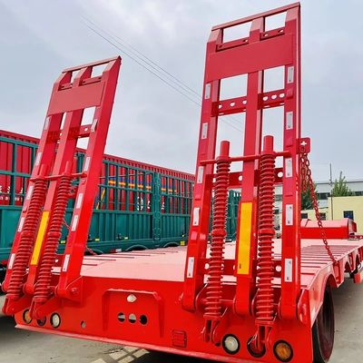 3 assi 40t 50t 60t 100t Gooseneck Lowboy Flatbed Truck Trailer con assi BPW/Fuwa