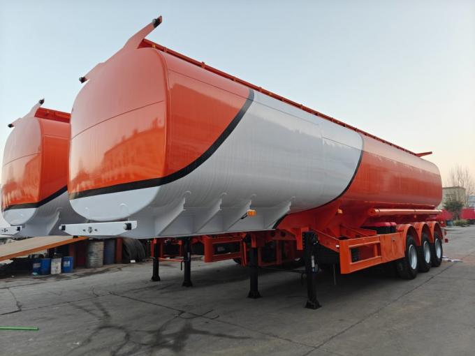 45m³ 3 Axle Oil Tank Trailer Used Truck Trailer Liquid Transport Semi Trailer for Sale